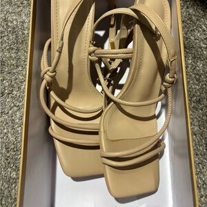 Elegant Beige Strappy Sandals